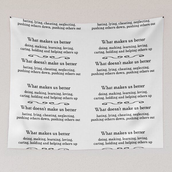 Item preview, What makes us better, black on white designed and sold by mntimg.