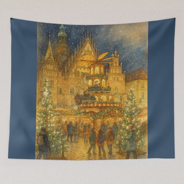 Item preview, Wroclaw Christmas Magic in Watercolor designed and sold by ArgentoArt.