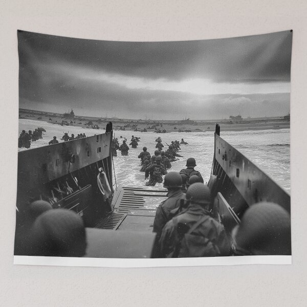 Item preview, DDay Landings Amidst the Smoke and Fire under Heavy Fire designed and sold by Skyframe Aviation.