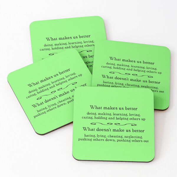 Item preview, What makes us better, black on light green designed and sold by mntimg.