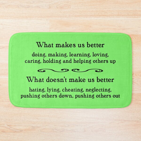 Item preview, What makes us better, black on light green designed and sold by mntimg.