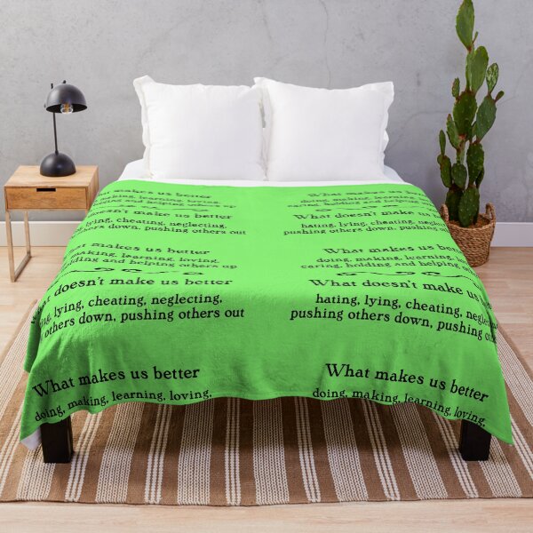 Item preview, What makes us better, black on light green designed and sold by mntimg.
