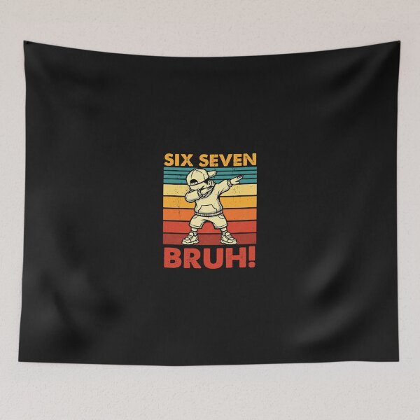 Item preview, Six Seven Bruh Dabbing Boy Funny 67 Meme Gen Alpha Slang designed and sold by cawtoon.