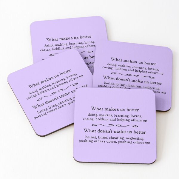 Item preview, What makes us better, black on lilac designed and sold by mntimg.