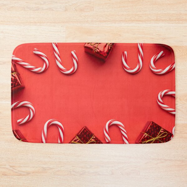 Item preview, Festive Red Background with Candy Cane and Gift Box Frame designed and sold by homydesign.