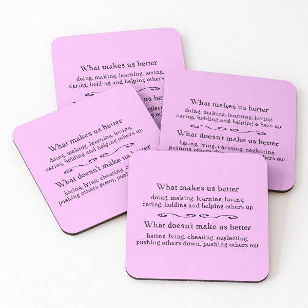 Item preview, What makes us better, black on pink designed and sold by mntimg.