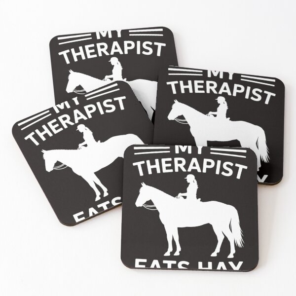Item preview, Horse rider & gifts with sayings x  My Therapist Eats HayHorses designed and sold by LapFemile.