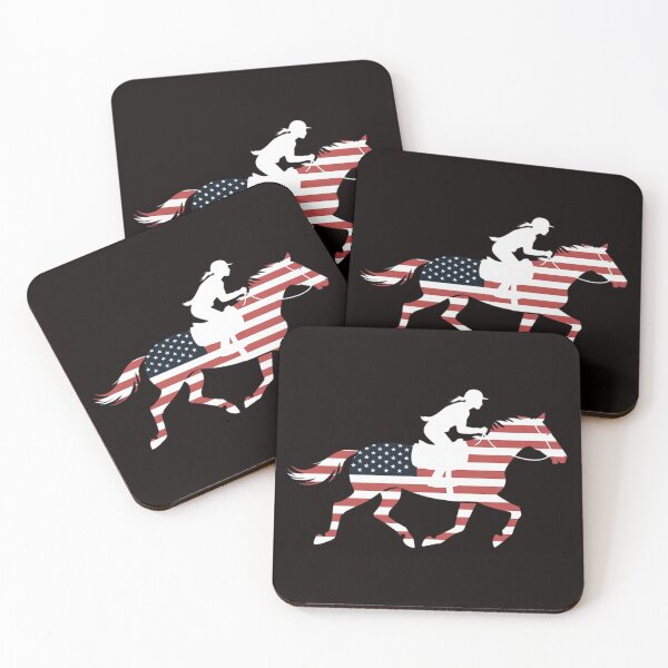 Item preview, Horse Racing American Flag Equestrian Jockey Women Girls Kids Men designed and sold by LapFemile.
