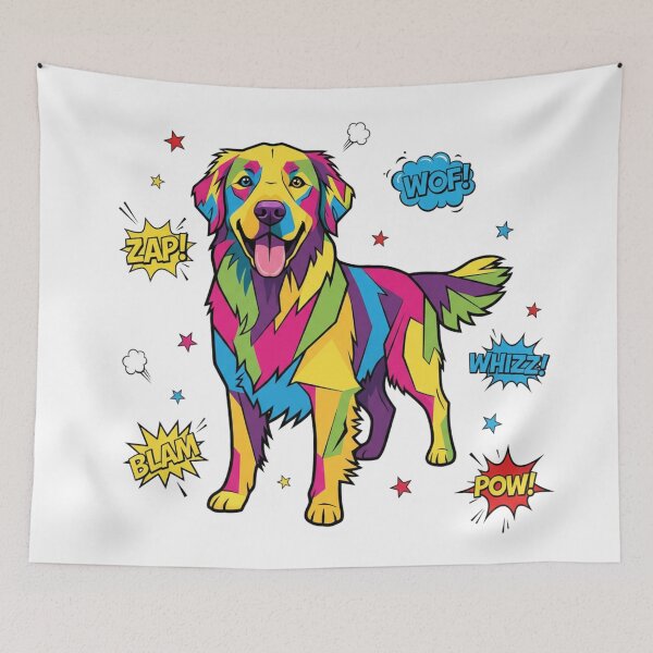 Item preview, Golden Retriever Pop Art ZAP WOF designed and sold by bsbd-action.
