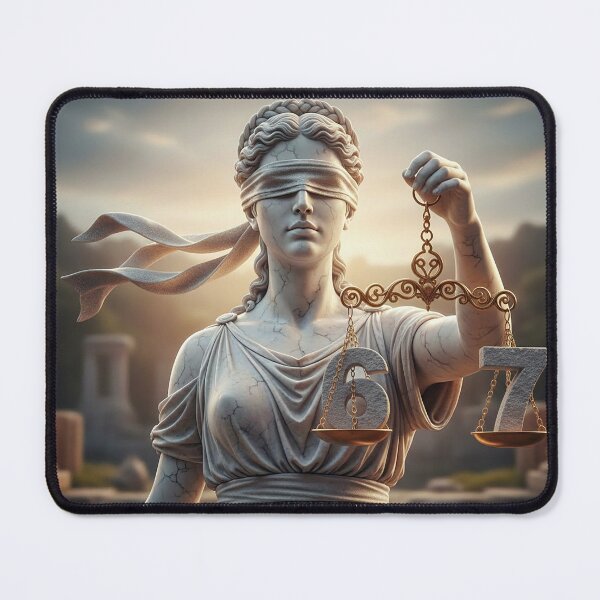 Item preview, 6 7 Meme Lady Justice Design designed and sold by AegisXIII.