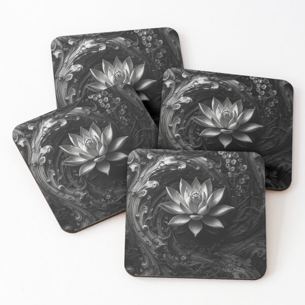 Item preview, Swirling Lotus in Monochrome Waves designed and sold by optimusprime39.