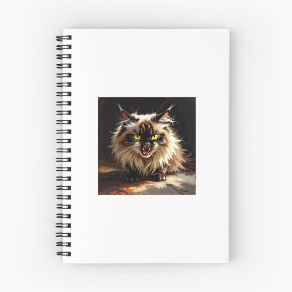 Item preview, Angry Cat — Funny Feline Illustration Print designed and sold by WhimsyByPaul.redbubble.com.
