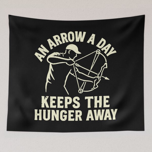 Item preview, An Arrow a Day Keeps the Hunger Away | Funny Bowfishing designed and sold by zakugan.