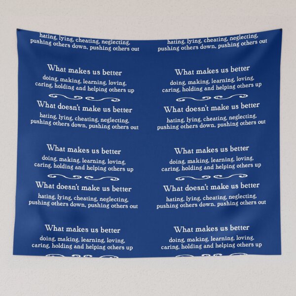Item preview, What makes us better, white on dark blue designed and sold by mntimg.