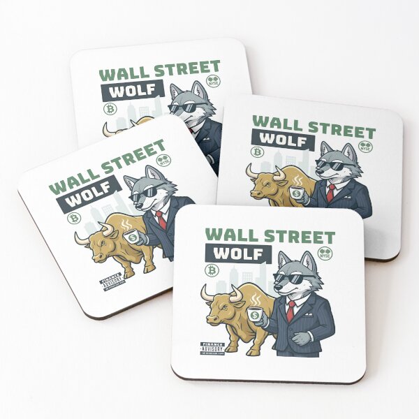 Item preview, Wall Street Wolf - Crypto Bull Market Trader Sticker designed and sold by XM STOREZ .