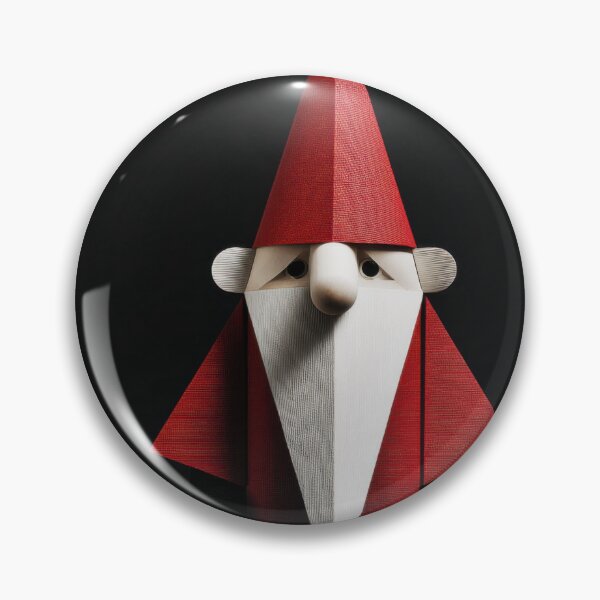 Item preview, Geometric Wooden Tomte – Modern Scandinavian Christmas Gnome Art designed and sold by dawnleblanc55.