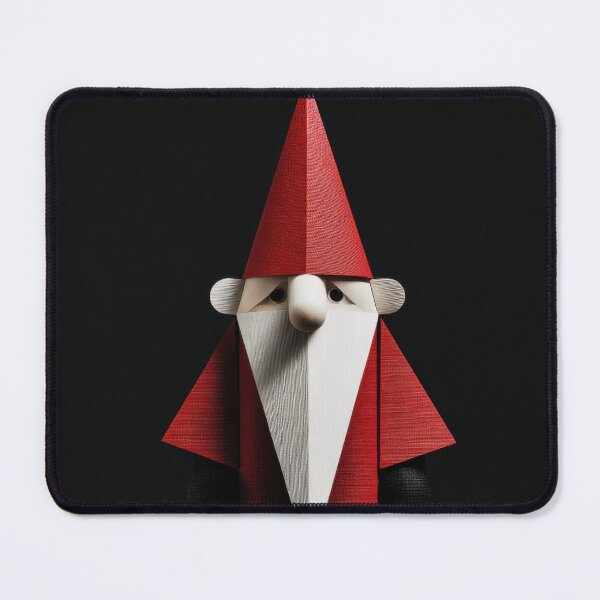 Item preview, Geometric Wooden Tomte – Modern Scandinavian Christmas Gnome Art designed and sold by dawnleblanc55.