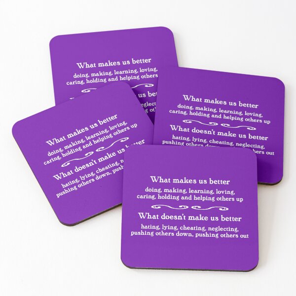 Item preview, What makes us better, white on purple designed and sold by mntimg.