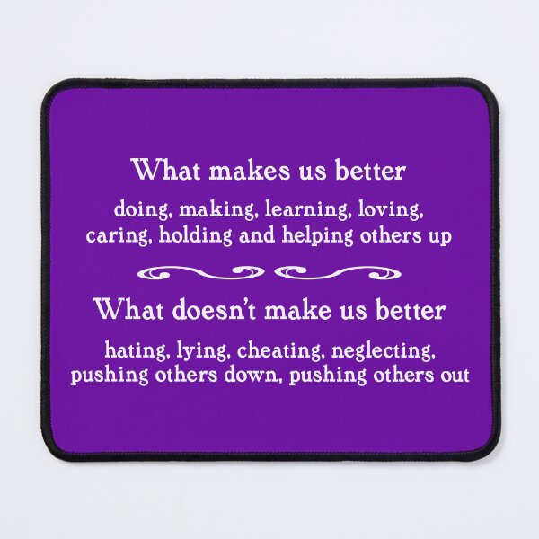 Item preview, What makes us better, white on purple designed and sold by mntimg.