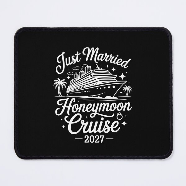 Item preview, Just Married Honeymoon Cruise 2027 Newlywed Design designed and sold by Gogetgiggles.