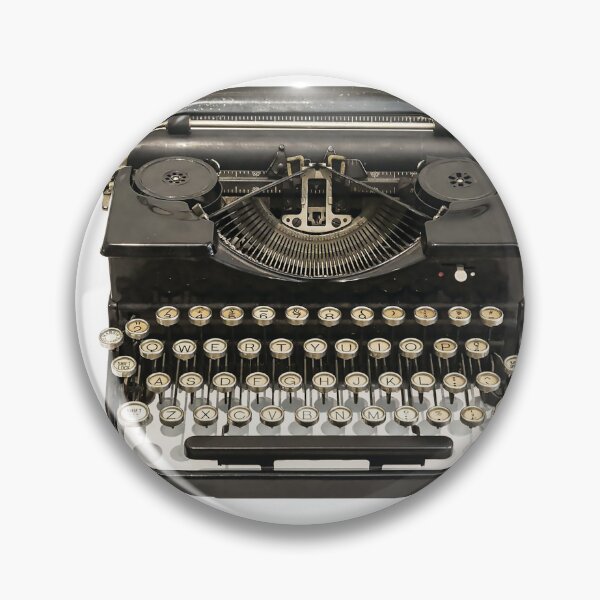 Item preview, vintage typewriter: A striking photograph of a vintage typewriter, complete with classic keys and timeless mechanical charm. designed and sold by PIXEL POP DESIGNS - Beyond the Norm!.