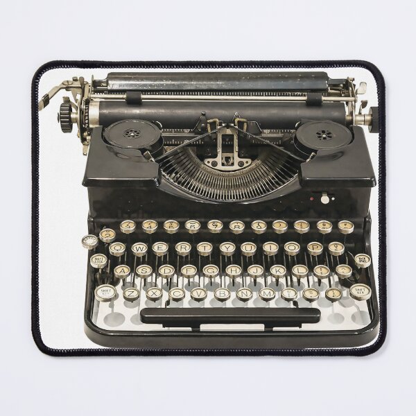 Item preview, vintage typewriter: A striking photograph of a vintage typewriter, complete with classic keys and timeless mechanical charm. designed and sold by PIXEL POP DESIGNS - Beyond the Norm!.