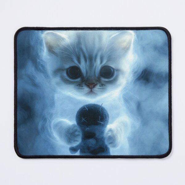 Item preview, Ghost Kitten Hugging Its Voodoo Doll designed and sold by CosmicLionPrints.