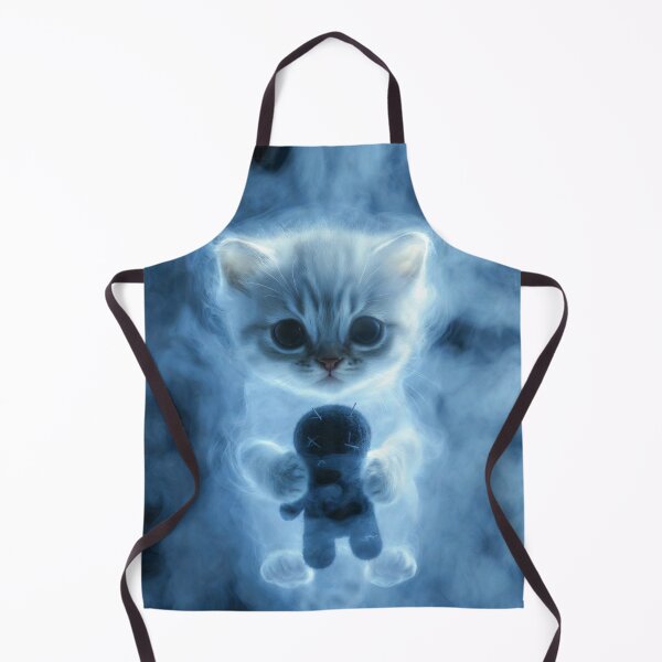 Item preview, Ghost Kitten Hugging Its Voodoo Doll designed and sold by CosmicLionPrints.