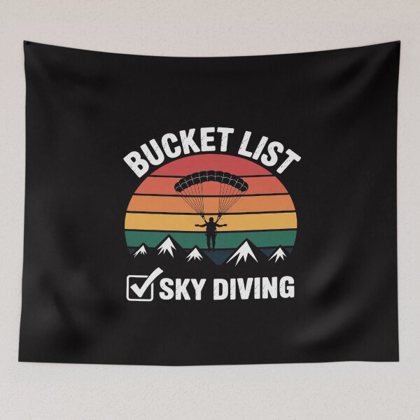Item preview, Bucket List Sky Diving Skydiver Skydiving Parachute designed and sold by MuteElevent.