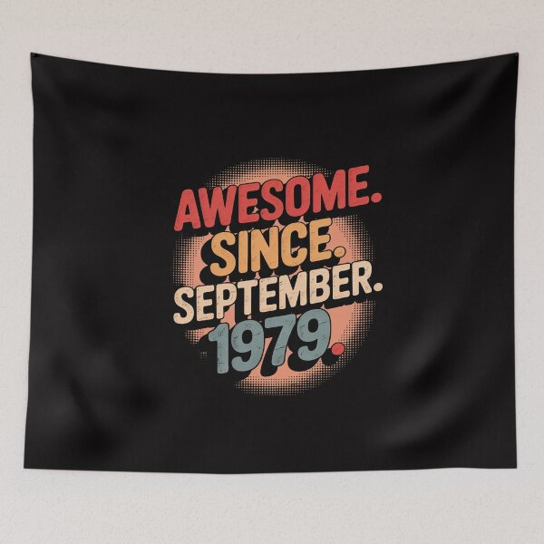 Item preview, Awesome Since September 1979 45th Birthday designed and sold by MuteElevent.