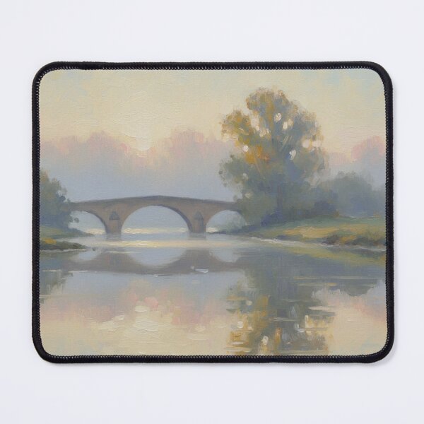 Artikelvorschau, Misty Sunrise Over Stone Bridge entworfen und verkauft von LumAIere.com.