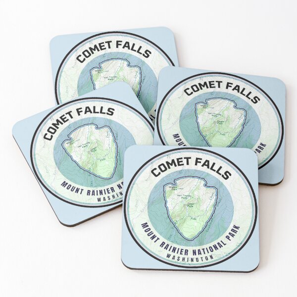 Item preview, Souvenir Map - Comet Falls Mount Rainier designed and sold by Willz Designz.