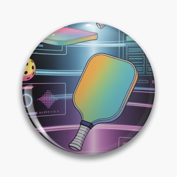 Item preview, Rainbow Gradient Pickleball Data Burst designed and sold by SportsT-Shirts.