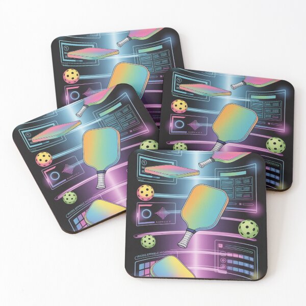 Item preview, Rainbow Gradient Pickleball Data Burst designed and sold by SportsT-Shirts.