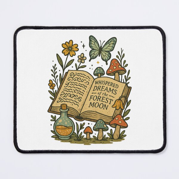Item preview, Whispered Dreams of the Forest Moon – Fantasy Book, Mushrooms & Magical Nature designed and sold by inkoutninja.