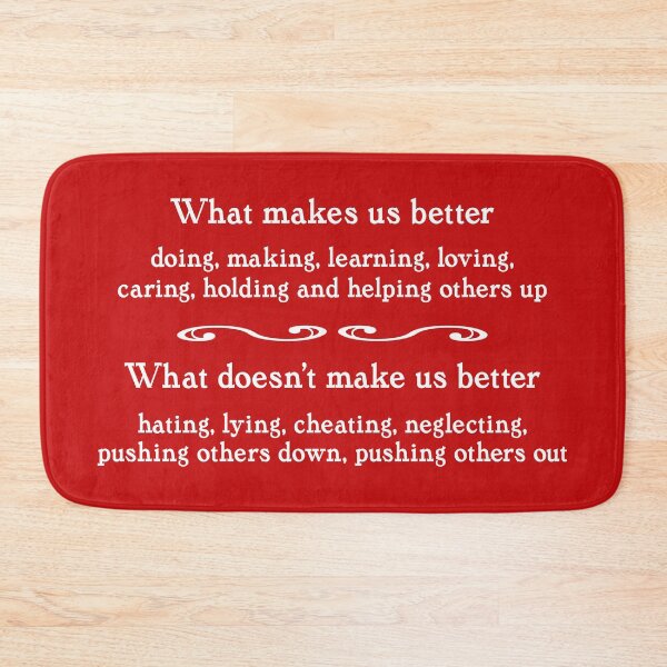 Item preview, What makes us better, white on red designed and sold by mntimg.