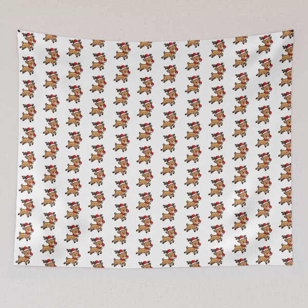 Item preview, Cute Cartoon Reindeer with Santa Hat Holiday designed and sold by yudinur.
