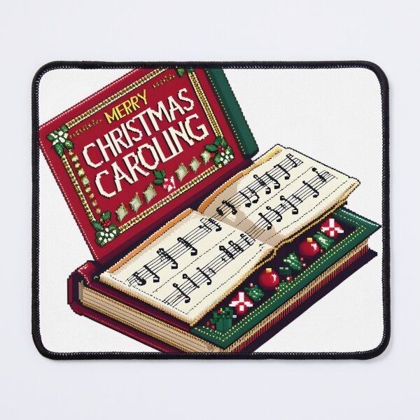 Item preview, Cute Pixel Christmas Caroling Book with Music Notes designed and sold by BankMano.