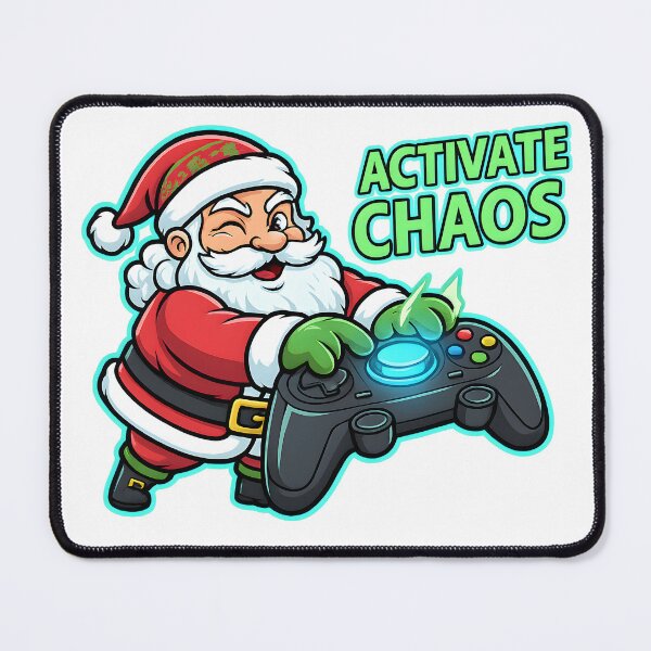 Item preview, Santa Gamer Activate Chaos Illustration designed and sold by SoulenCify.