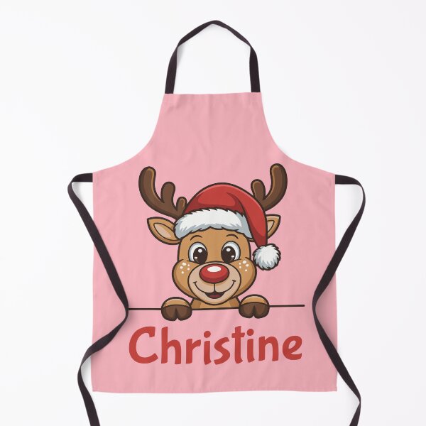 Artikelvorschau, Niedliche Weihnachtsrentier-Grafik mit Weihnachtsmannmütze von Christine | Personalisierte Geschenkidee für Weihnachten entworfen und verkauft von 89BLACK.
