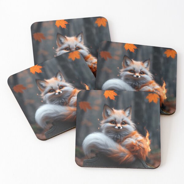 Item preview, Ghost Fox on the Autumn Grave designed and sold by CosmicLionPrints.