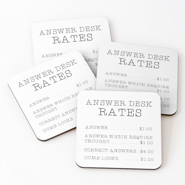 Item preview, Answer Desk Rates Office Gift for Coworker Manager designed and sold by PRINTED ..