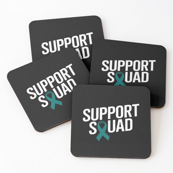 Item preview, Support squad teal ribbon ovarian cancer awareness designed and sold by Hofersofer.