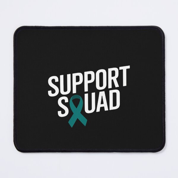 Item preview, Support squad teal ribbon ovarian cancer awareness designed and sold by Hofersofer.