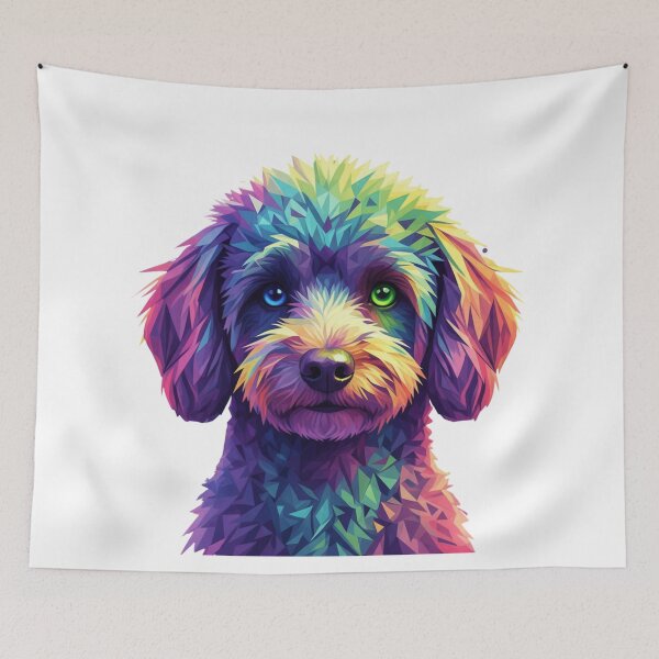 Item preview, Caniche Toy / Maltipoo Pop Art Arcoíris designed and sold by bsbd-action.