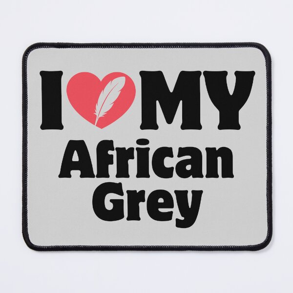 Item preview, Heart Icon Simple Typography I Love My African Grey designed and sold by LoviqueLab.