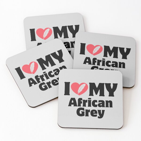 Item preview, Heart Icon Simple Typography I Love My African Grey designed and sold by LoviqueLab.