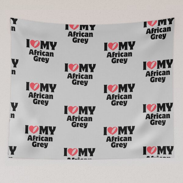 Item preview, Heart Icon Simple Typography I Love My African Grey designed and sold by LoviqueLab.