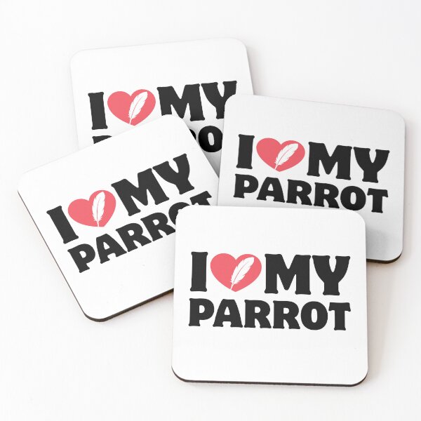 Item preview, Heart Icon Simple Typography I Love My Parrot designed and sold by LoviqueLab.
