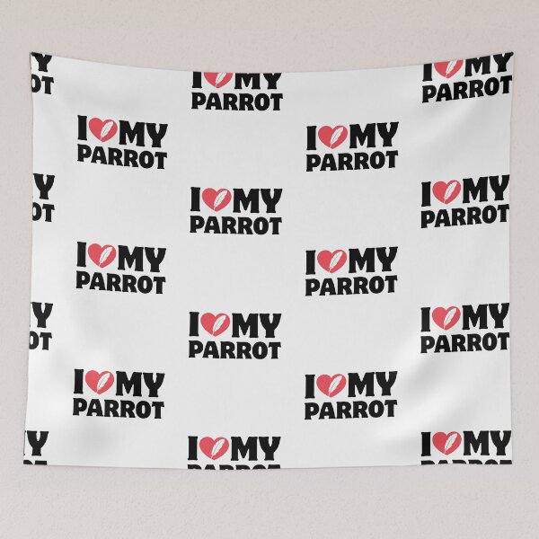 Item preview, Heart Icon Simple Typography I Love My Parrot designed and sold by LoviqueLab.